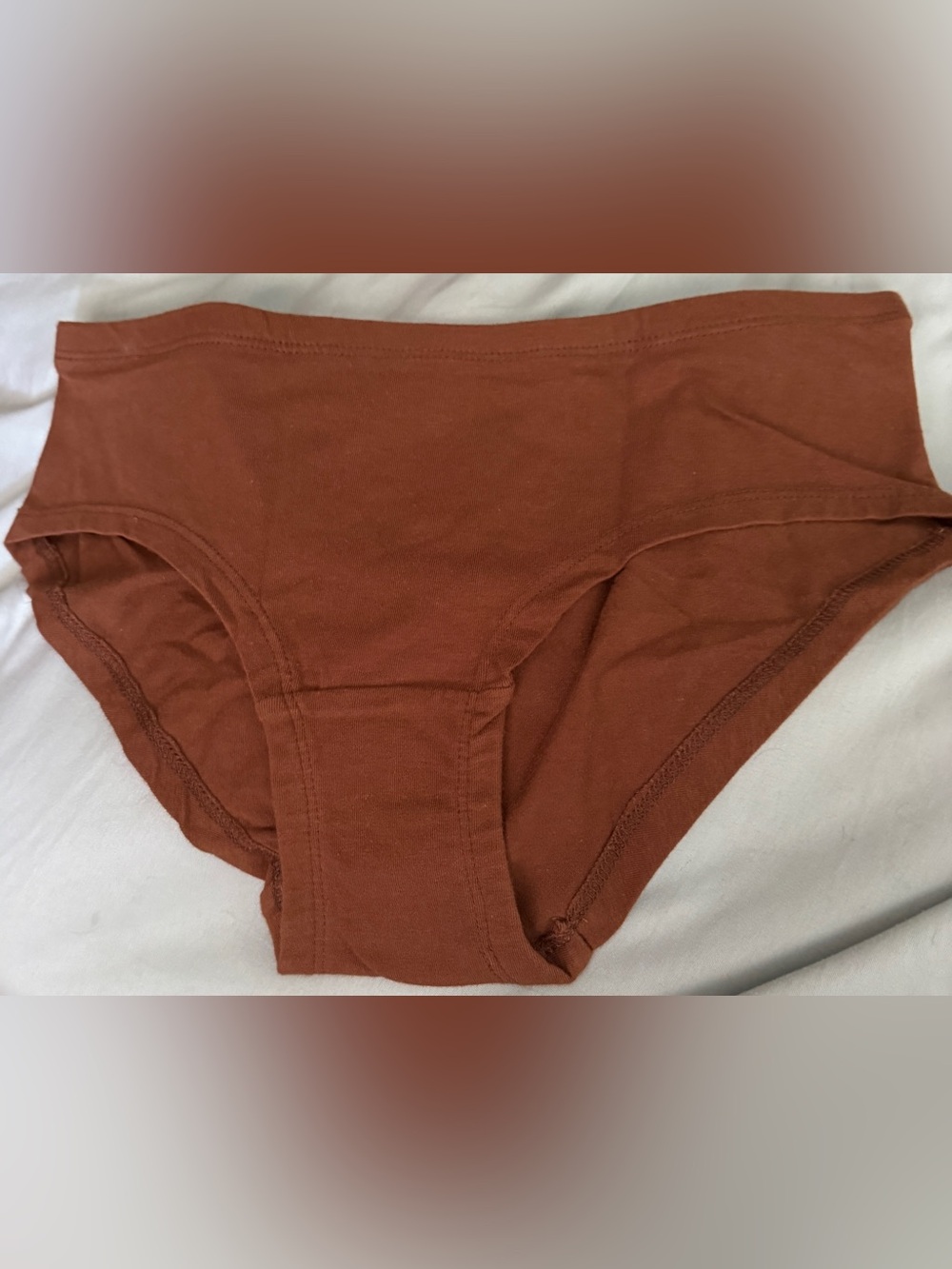 Sexy Basics Rust Brown and Teal Cotton Bikini Briefs Set of 2